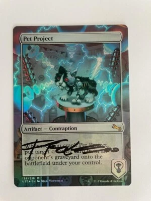 MTG ARTIST PROOF FOIL UNSTABLE PET PROJECT SIGNED BY FRANZ VOHWINKEL ARTIFACT - Image 1 of 4