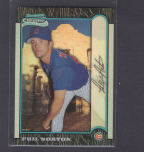 1999 BOWMAN CHROME INTERNATIONAL REFRACTOR #136 PHIL NORTON ROOKIE CUBS SP #/100
