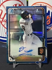 2015 Bowman Chrome #BCAP-DC Daniel Carbonell Blue Refr. Auto /150 :Auto Smudge: