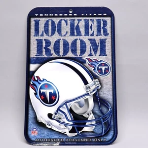Tennessee Titans Locker Room Plastic Sign Helmet Wall Decor Fan Cave NFL - Picture 1 of 6