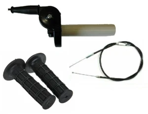 Acelerador de giro estilo gas Gunnar con empuñaduras y cable negro Mikuni VM36 - Imagen 1 de 1