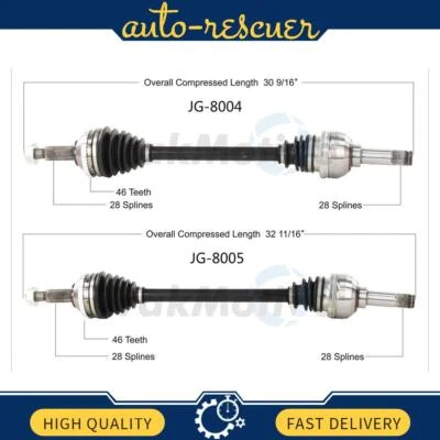 Eje trasero izquierdo trasero derecho TrakMotive CV 2x para Jaguar XJ8 2005 a 2007 Foto 1 de 3