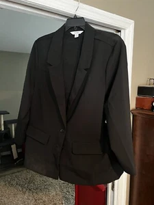 Women’s Old Navy Black Blazer Jacket Casual Business Work Travel 2XL New - Picture 1 of 5