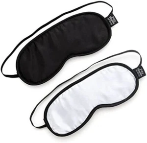 Blindfold - 2 Satin ADULT Cover Sexy Couple Games Love Eye Mask Band Toy Unisex - Picture 1 of 3