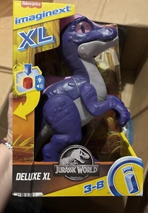 Jurassic World Dinosaur Parasaurolophus Deluxe XL Fisher Price Lights Sounds 3-8 - Picture 1 of 5