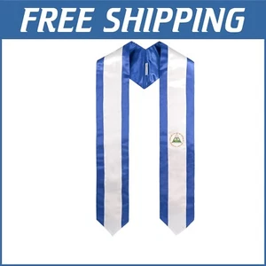 Unisex Graduation Stole Sash - 72" Embroidery Flag for International Students - Picture 1 of 7