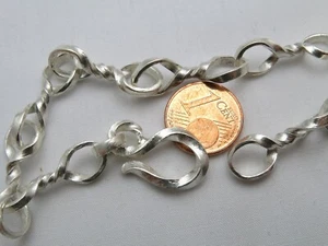 DISEÑO NEUMÁTICO - CADENA NUDO - HECHO A MANO - ESTILO ANTIGUO - PLATA FINA 999 - Imagen 1 de 8