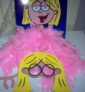 Vintage DISNEY LIZZIE MCGUIRE Mask and Pink Boa Costume Set NWT - Picture 1 of 11