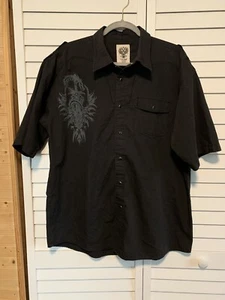 Beyond The Limit Dragon 2XL Shirt Schwarz Dragon Art Pearl Snap Kurzarm Goth - Bild 1 von 6