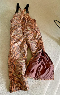 Vintage Cabela’s Dry Plus Insulated Camo Mossy Oak Bibs Overalls Mens Size M Reg - Image 1 of 4