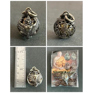 Rare Thai Amulet Diamond Armor Luk Om Garuda Power LP Pring Protection Luck - Picture 1 of 1