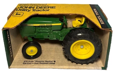 Ertl Metal Farm Toy John Deere Utility Tractor Blueprint Replica 1/16 Scale B142 - Image 1 of 4