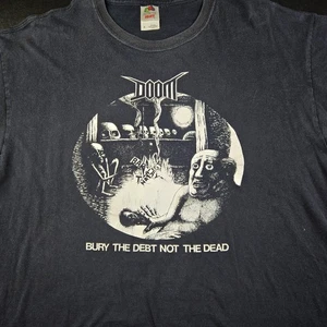Vintage Doom Bury The Debt Not The Dead Metal Punk Hardcore Band Tee, XL 23.5x28 - Picture 1 of 11