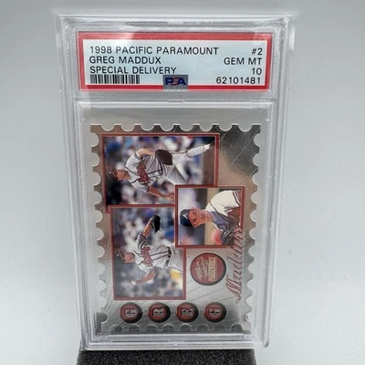 1998 PACIFIC PARAMOUNT GREG MADDUX SPECIAL DELIVERY #2 PSA 10 - Image 1 of 4