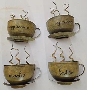 Taza de café de metal 3D arte de pared expreso bar café decoración Michael Alan Designs 2004 - Imagen 1 de 8
