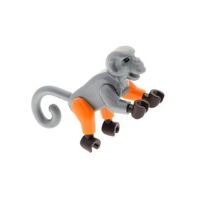 1x Lego Animal Monkey Flat Silver Orange Zoo ninjago 70605 6160963 98745c02