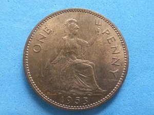 542) Centavo Gran Bretaña Isabel II 1953 alto grado, aburrido. Escaso £6.00 - Imagen 1 de 2