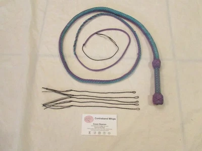 Látigos de contrabando 4,5 pies 12 trenzas mini nailon Paracord Eco Bullwhip Foto 1 de 2