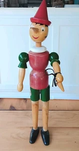 Giocattoli Galette Pinocchio 18" Holzfigur Puppe Italien mit extra Nase - Bild 1 von 10