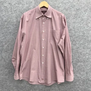 Nordstrom Herren Button Down Luxus Preppy Hemd Old Money 100% Baumwolle, rot 16-35 - Bild 1 von 12