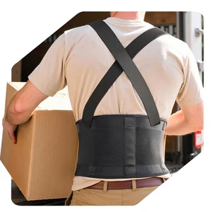 Medizinische Arbeits-Rückenbandage mit verstellbaren Schultergurten [stärkere Unterstützung - Bild 1 von 12