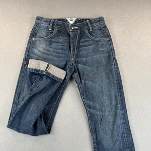 Pantalones de mezclilla desgastados con ribete de pierna recta azul 30x34 Levis Jeans para hombre - Imagen 1 de 20