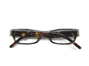 Burberry B 2094 3449 Eyeglasses Glasses Black Brown Plaid 52mm - Cracked Arm - Picture 1 of 9