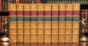 1840 Works of Benjamin Franklin First Edition Illustrated Fine Leather 10" Tall - Picture 1 of 20