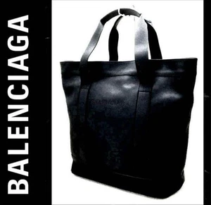 Balenciaga Navy Leather Tote Bag Black Used - Picture 1 of 5