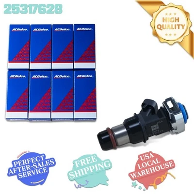 8X OEM Fuel Injectors For 01-07 Chevy Silverado 4.8L 5.3L 6.0L 25317628 17113698 Foto 1 de 4