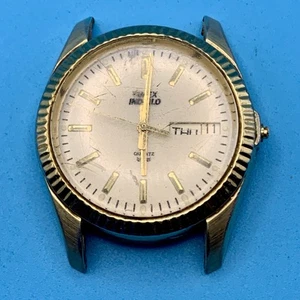 TIMEX Vintage 2000 Men’s Watch Date Day Indiglo Works SOLD AS IS PARTS/REPAIR - Picture 1 of 11