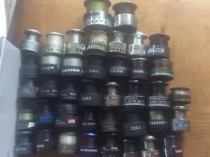 Joblot Collection 40 Fishing Reel Spare Spools various makes some with line - Picture 1 of 5