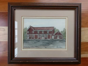 Ellen Jones Old Buckley's Store Herz in der Hand Trattoria Villagio signierter Druck - Bild 1 von 7