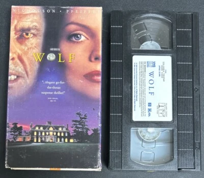Wolf 71153 Horror VHS Tape Jack Nicholson, Michelle Pfeiffer James Spader (1994) - Image 1 of 4