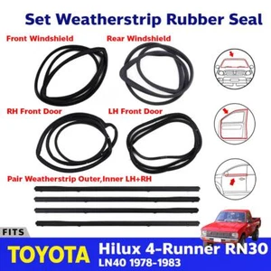 Weatherstrip Rubber Seal Set 8 Fits Toyota Hilux RN30 RN40 LN Pickup 1978-83 E06 - Picture 1 of 5