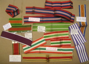 British Medal Ribbons lot of 15 for British medals ww1 and ww2 - Picture 1 of 1