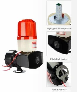  Sound and Light Alarm Wall Mount Strobe Siren Horn 100V - Picture 1 of 2