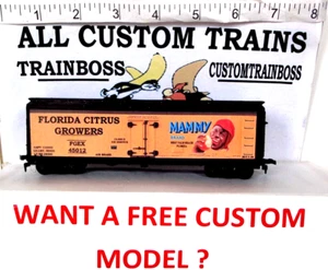 HO SCALE CUSTOM LETTERED FLORIDA CITRUS GROWERS 🍊🍊🍊 REEFER.13 ALSO AVAIL IN O - Picture 1 of 14