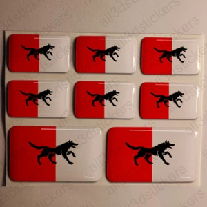 Sticker Piacenza Resin Domed Stickers Italy Flag 3D Adhesive - Imagen 1 de 1