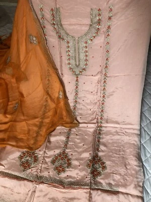 Punjabi Suit Unstitched | Designer Salwar Kameez | Indian Style | Punjabi Style - Image 1 of 4