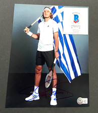 STEFANOS TSITSIPAS SIGNED 8X10 PHOTO WIMBLEDON US OPEN GREECE AUSTRALIAN BAS C
