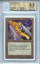MTG Unlimited Black Vise BGS 9.5 Gem Mint Magic The Gathering WOTC Quad 8106