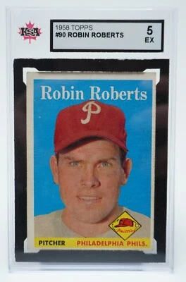 1958 TOPPS BASEBALL #90 ROBIN ROBERTS HOF - KSA GRADED 5 EX - Image 1 of 2