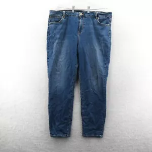 Buffalo Jeans Womens Size 16 Mid Rise Skinny 36x30 Blue Cotton Denim Pants - Picture 1 of 11