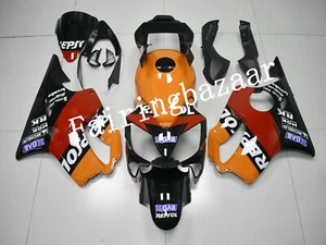 Fit for 2001-2003 CBR600 F4i REPSOL Orange Black Red ABS Injection Fairing Kit - Picture 1 of 8