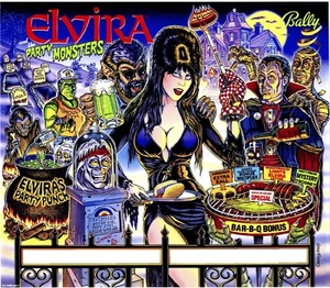 Máquina de pinball Bally Elvira and the Party Monsters translite - Imagen 1 de 1
