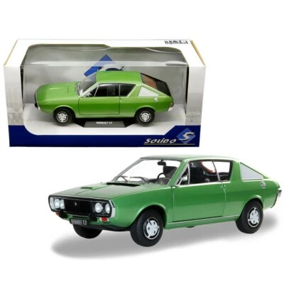 1/18 Solido Renault 17 MK1 Diecast Model Car Metal Varnish Green S1803701 - Image 1 of 4