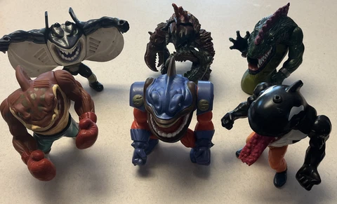 Vintage Street Sharks Figure Lot Mantaman Slammu Moby Lick Repteel Slobster Cover