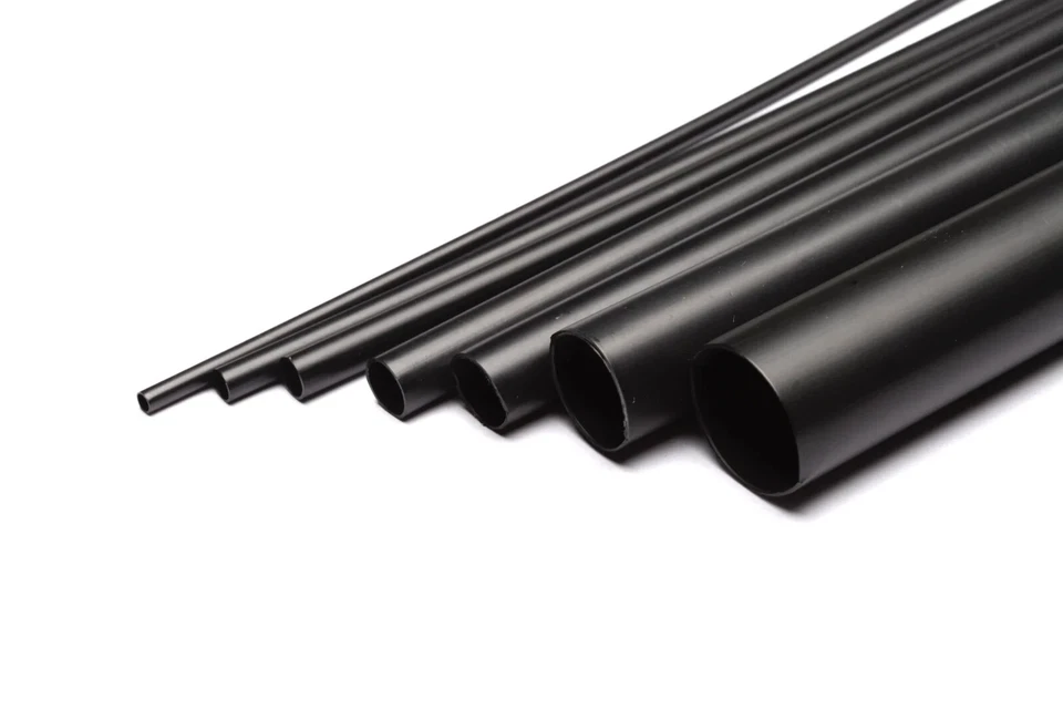 1m Guaina Termorestringente Nera 2:1 3:1 4:1 Ø 1,6mm–76mm Isolante Flessibile - Image 1 of 1