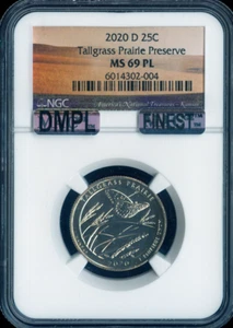 2020-D Tallgrass Quarter NGC MS69 PL Quality - Picture 1 of 2